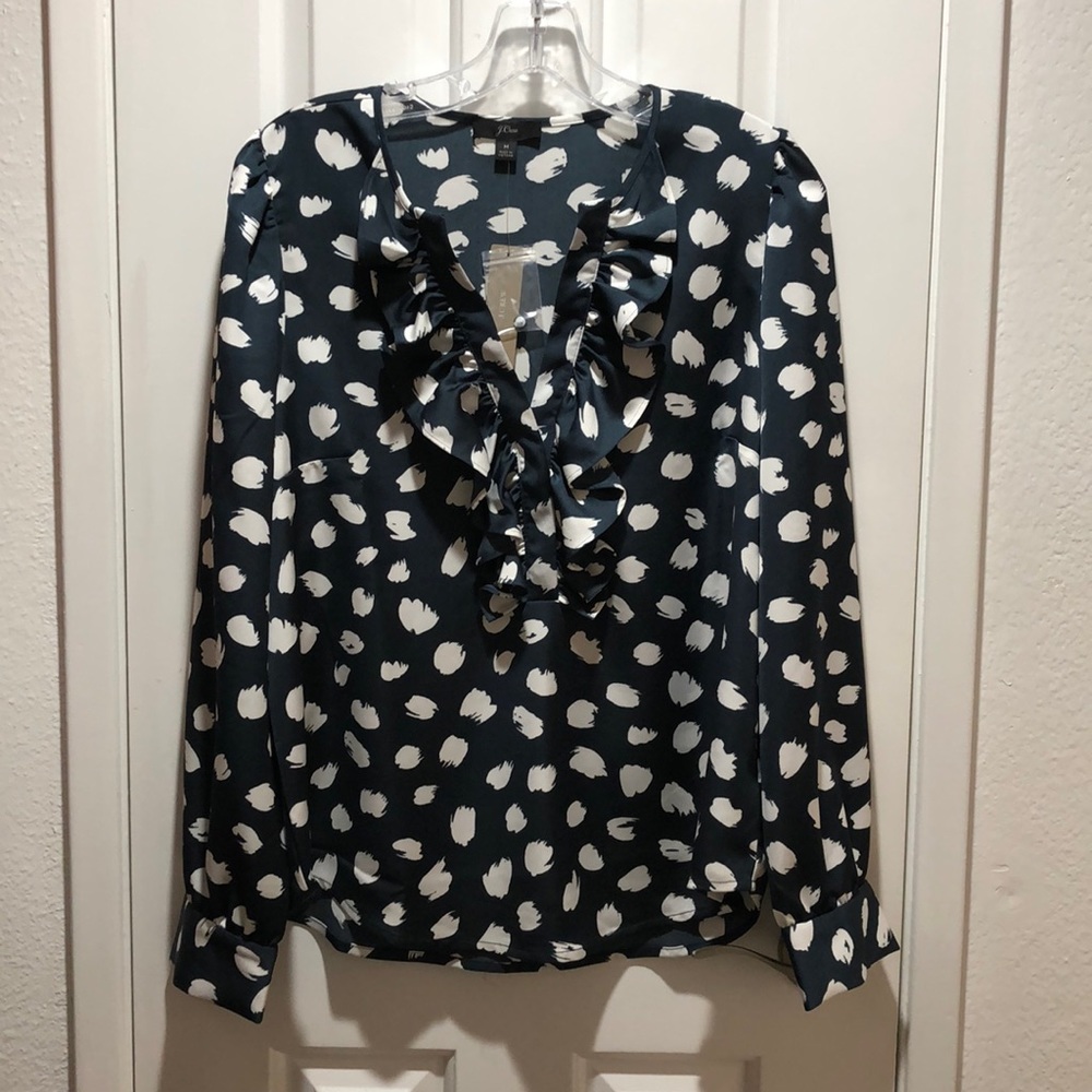 J Crew dark turquoise women’s blouse